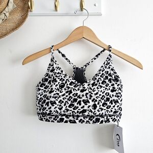 🖤 ZYIA Active Snow Leopard Brilliant Mesh Sports Bra | Size L | NWT